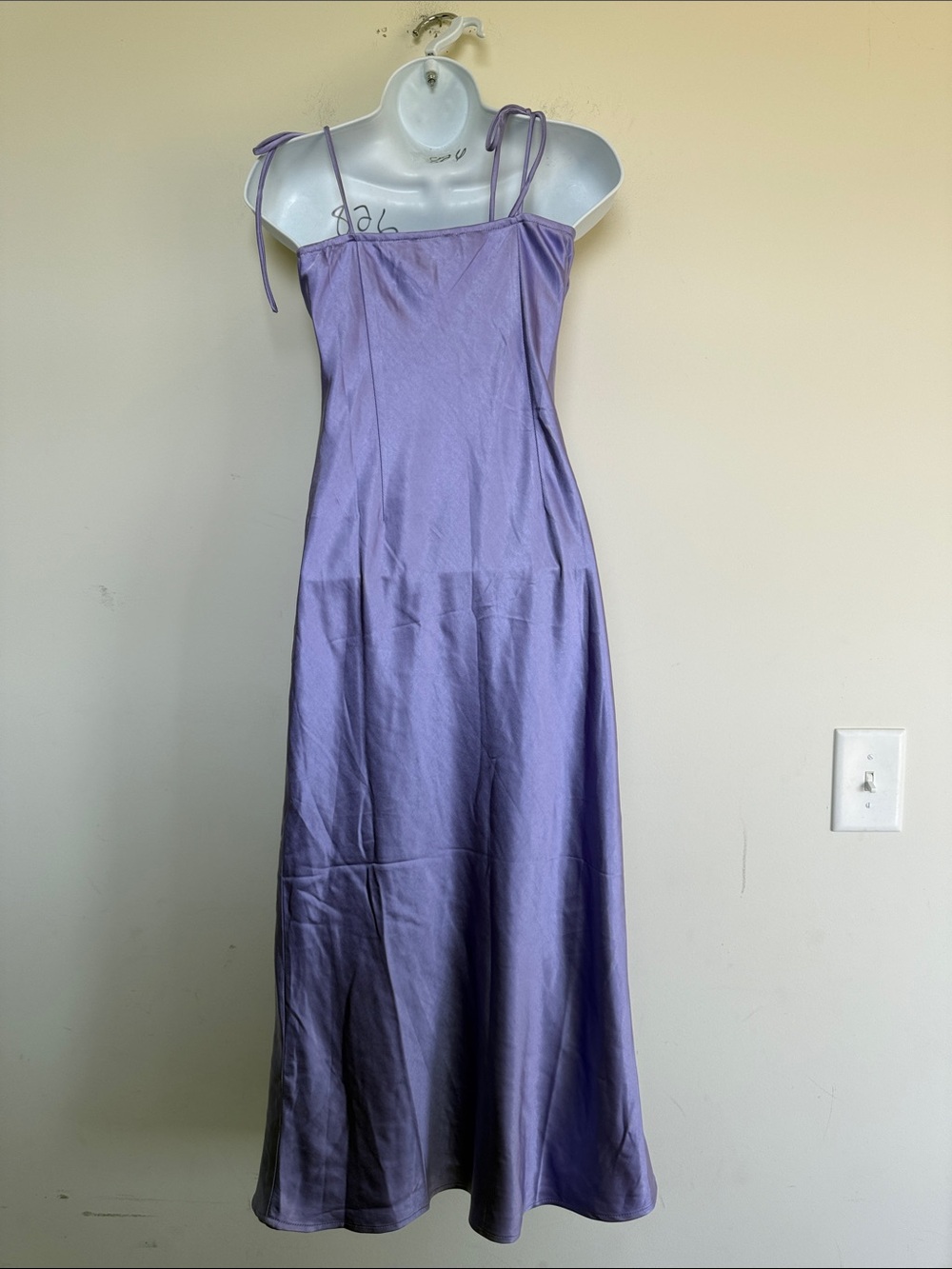 Hello Molly Lilac Satin Cowl Slip Dress - Picture 4 of 7